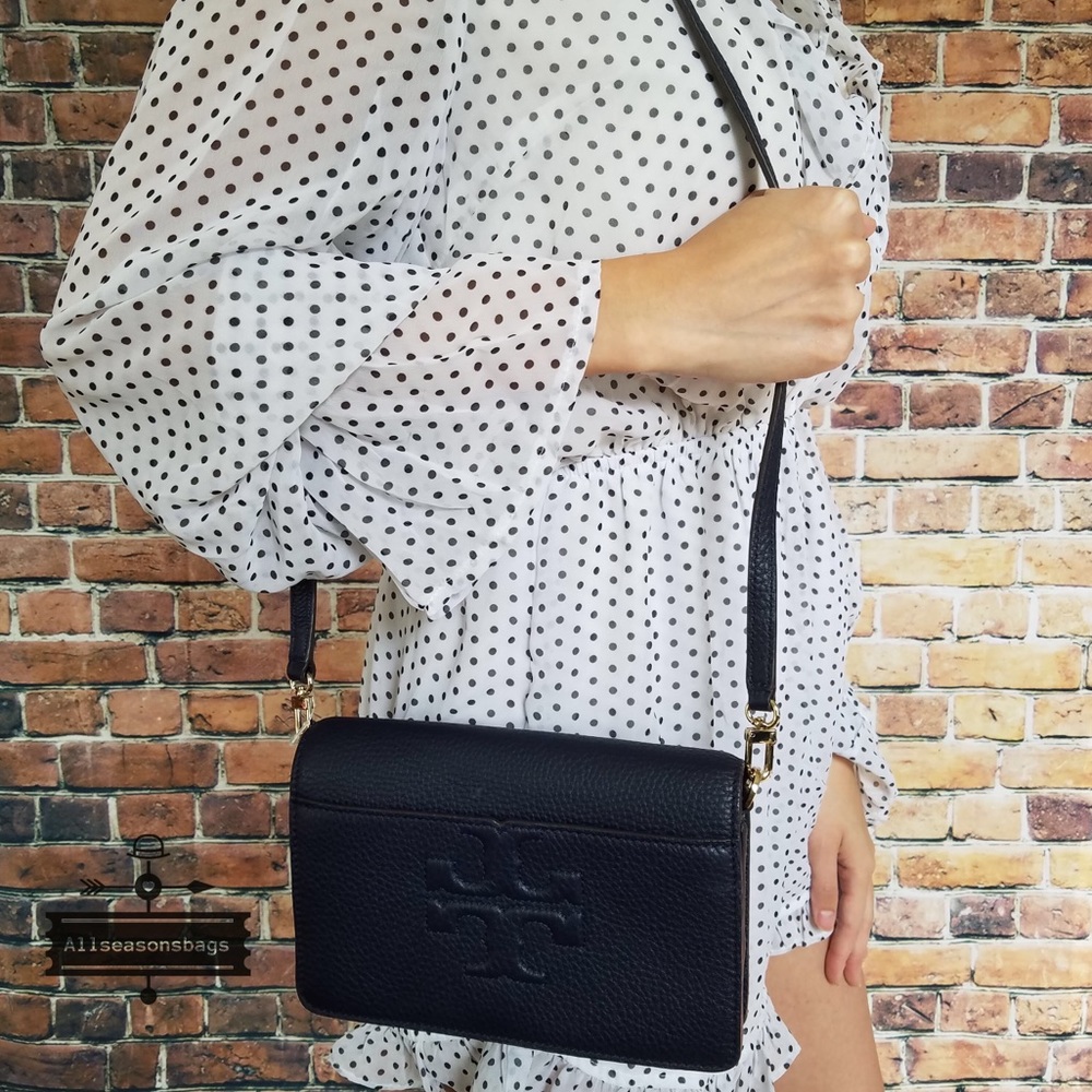 Tory Burch t Bombe SMALL crossbody navy BLUE bag - Picture 4 of 8